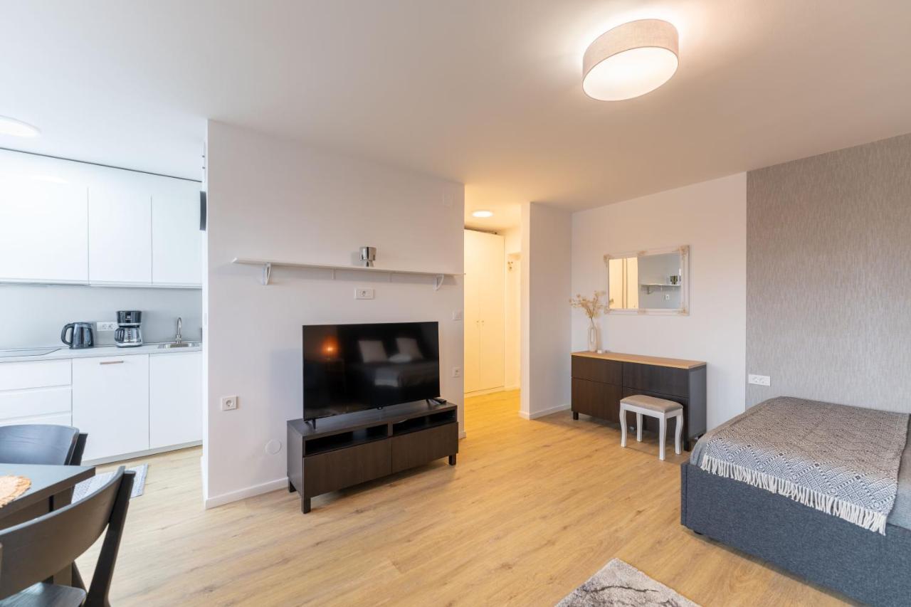Elegant Tour As Studio Gilly With Open Views And A Balcony In The Center Ljubljana Luaran gambar