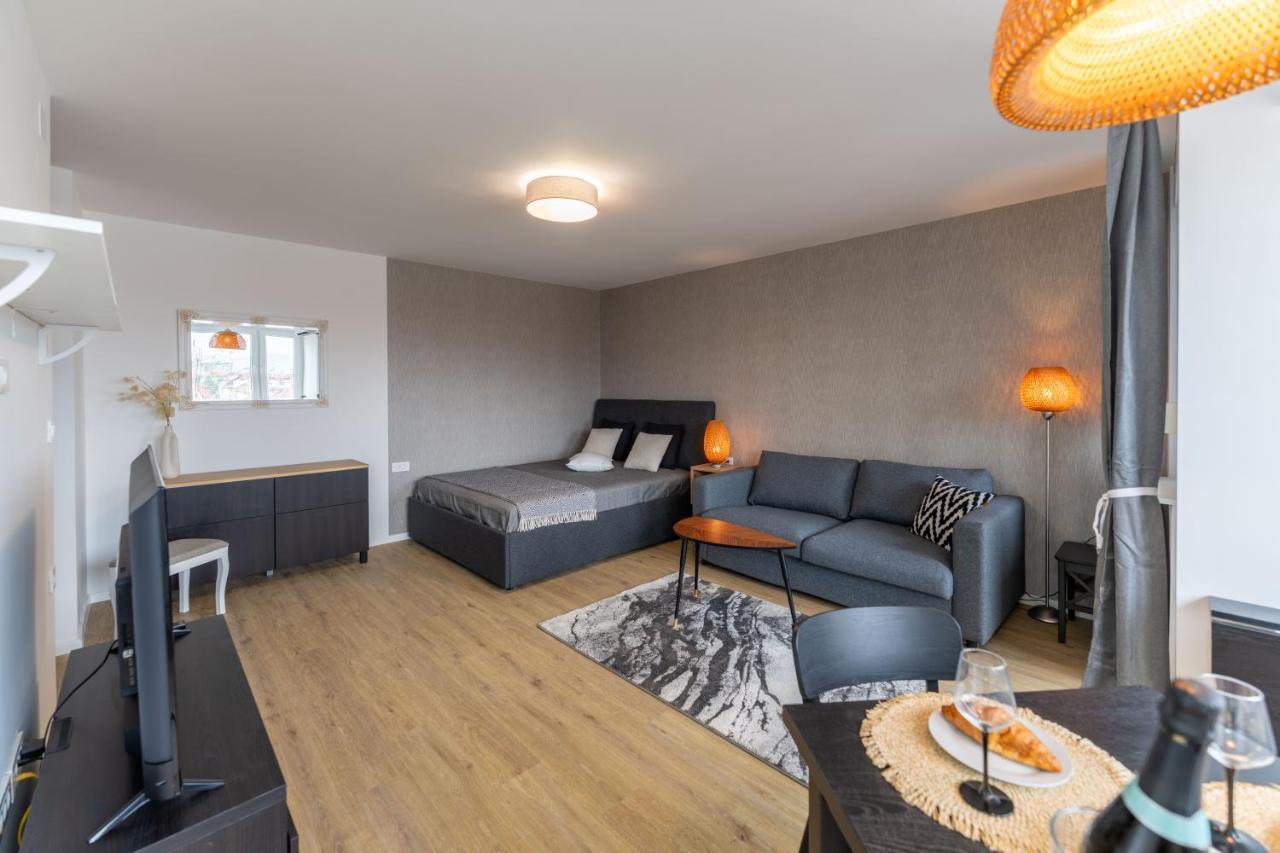 Elegant Tour As Studio Gilly With Open Views And A Balcony In The Center Ljubljana Luaran gambar